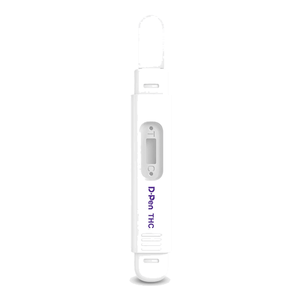 D-Pen Mini THC Oral Fluid Test — 40 ng/mL test device showing Marijuana result window at 40 ng/mL view 3