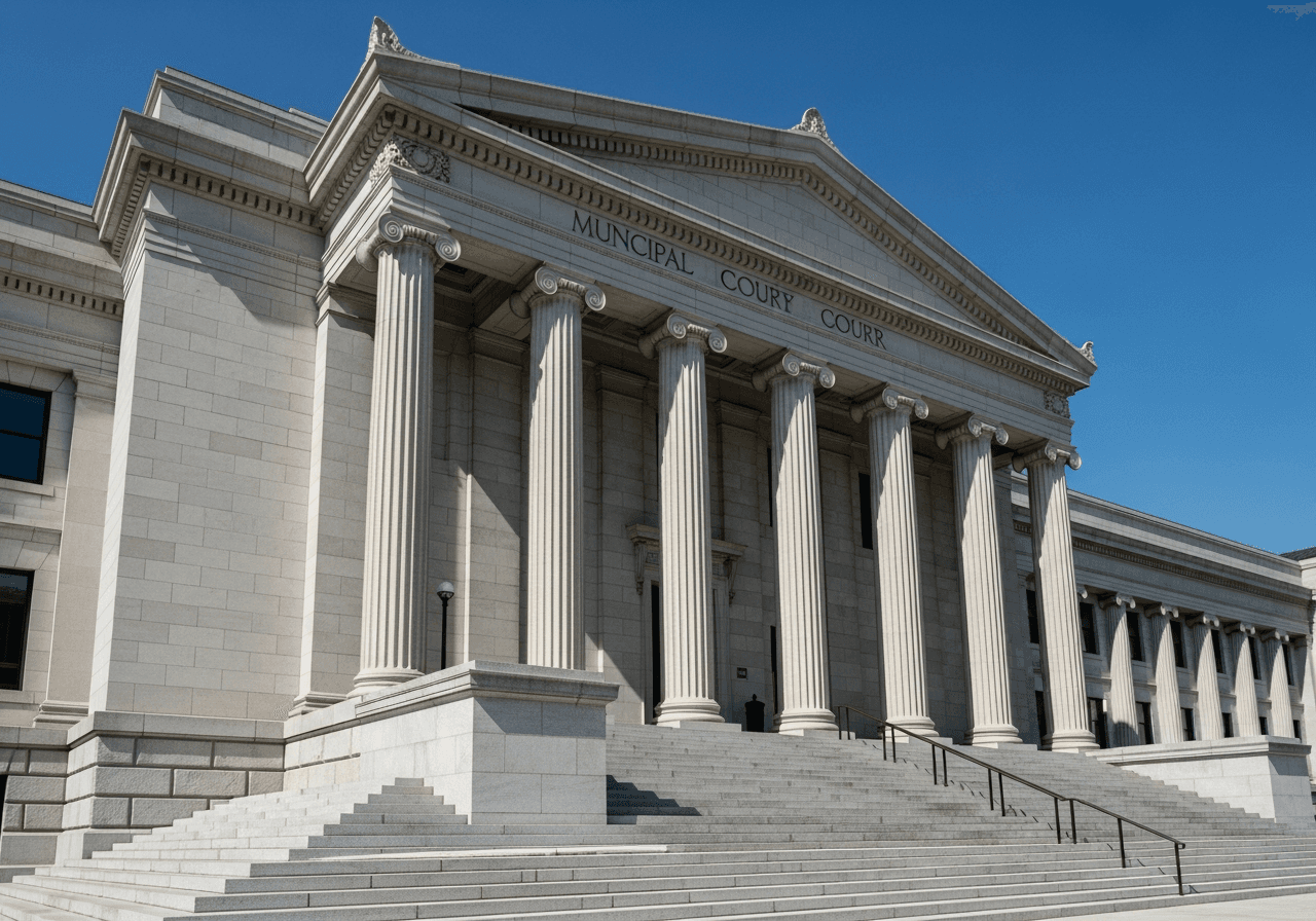 Courthouse exterior with classical architecture
