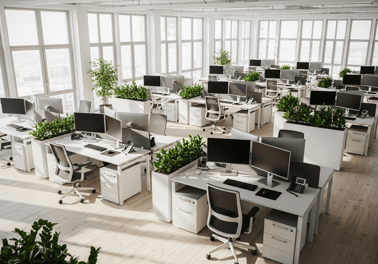 Modern open-plan corporate office