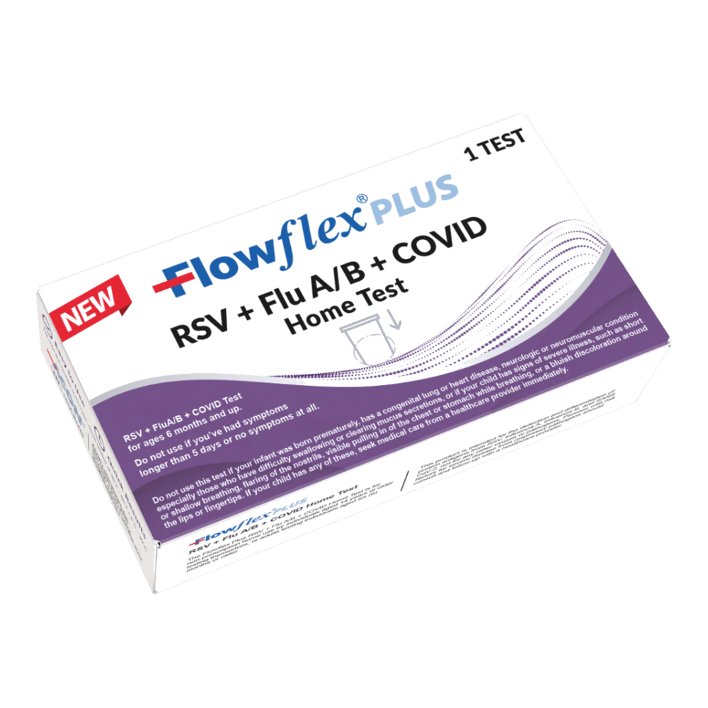 Flowflex Plus 4-in-1 RSV + Flu A/B + COVID Home Test